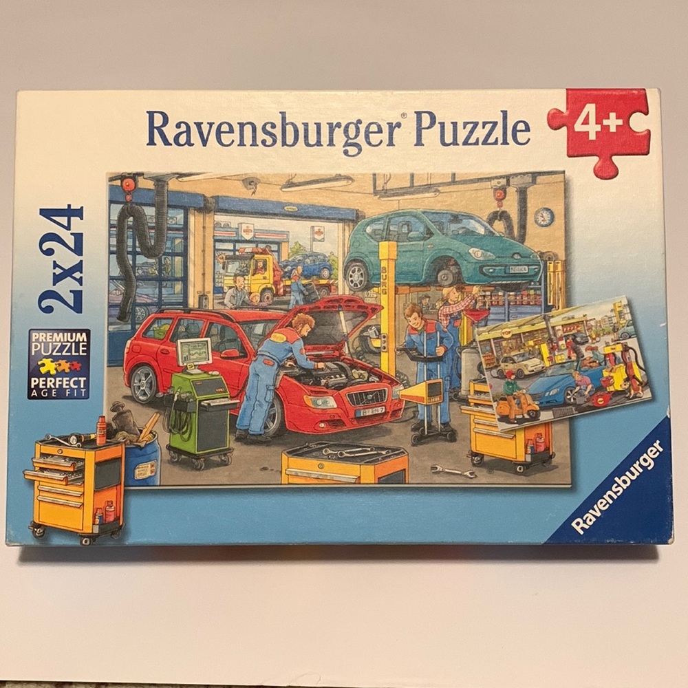 Auto Repair Shop/Gas Station Puzzle 2-Pack (24 Pieces Each) by Ravensburger